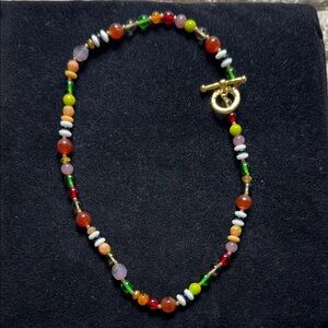 Ben-Amun Multicolor Bead Necklace with Gold Toggle